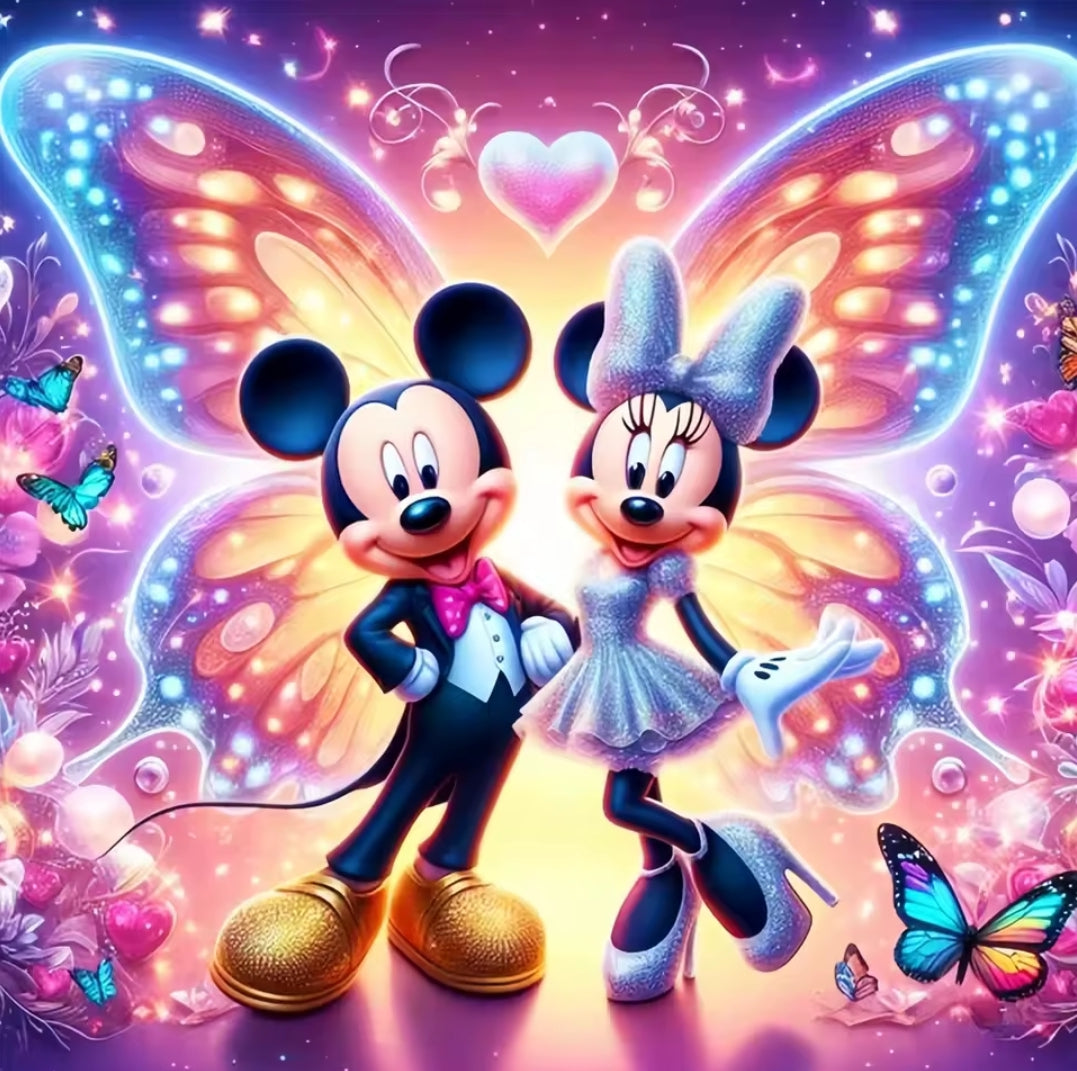 Butterfly Mouse Diamond Art