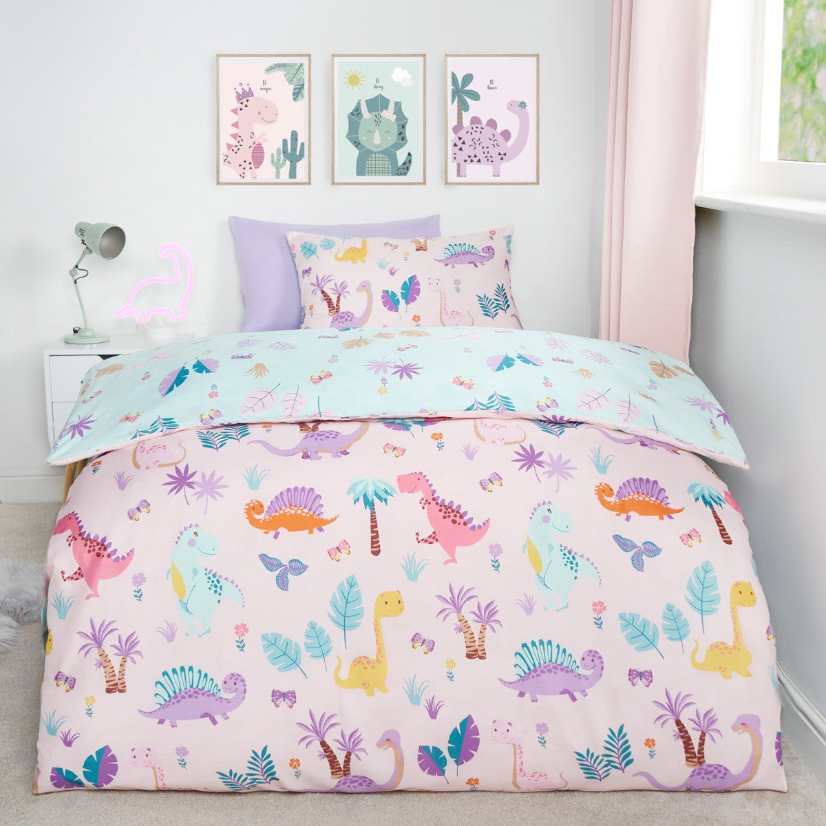 Girls Dino Duvet Set