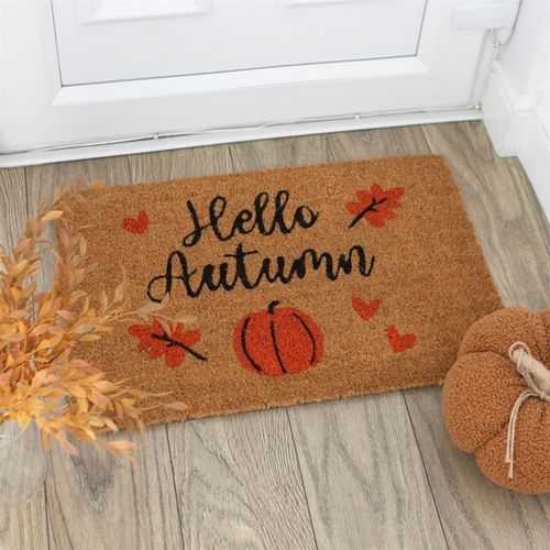 Natural Hello Autumn Doormate