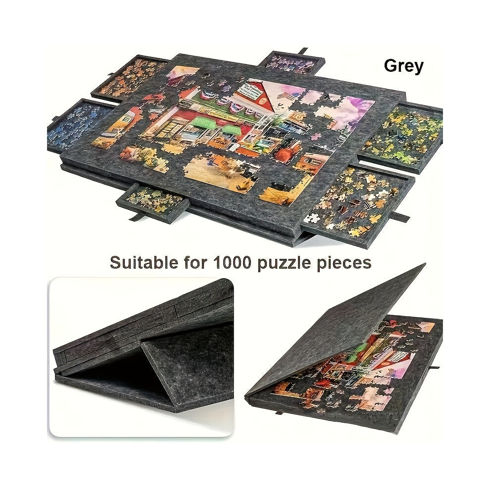 6-in-1 Portable Puzzle Table with 6 Drawer Storage Compartments