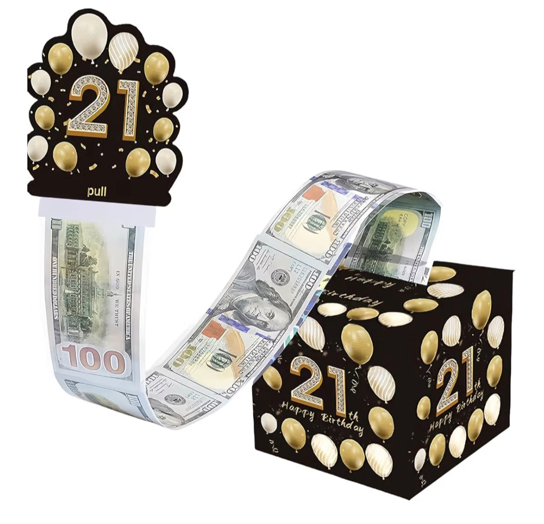 Birthday Cash Gift Presentation Box