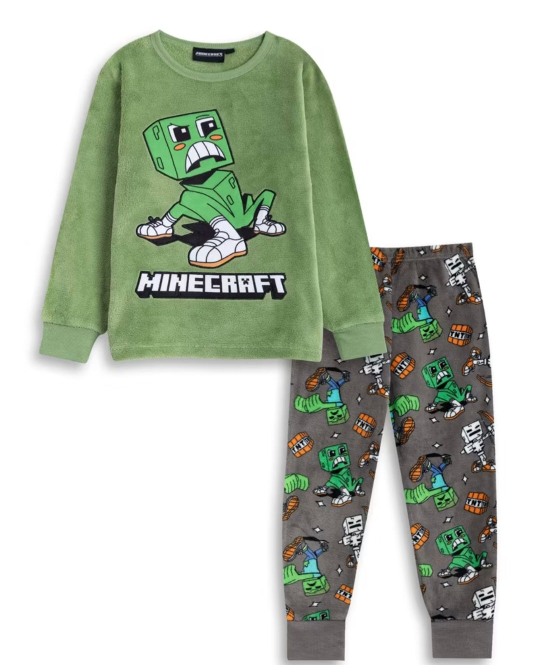 Minecraft fleece pjs
