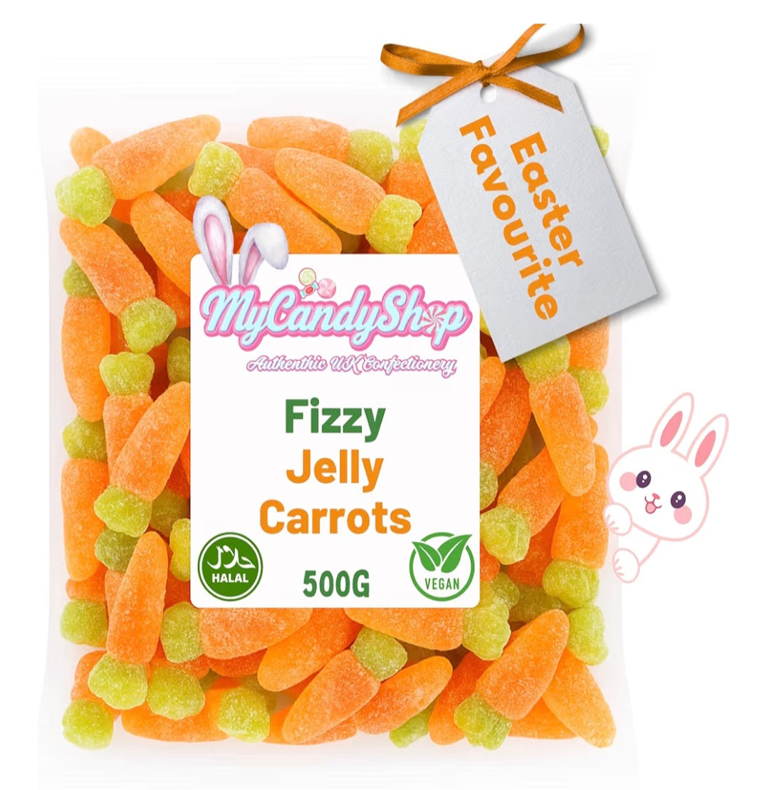 Fizzy Jelly Carrots Vegan Sweets - 500g