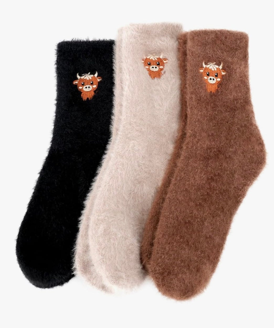 3 Pairs Fluffy Socks Womens