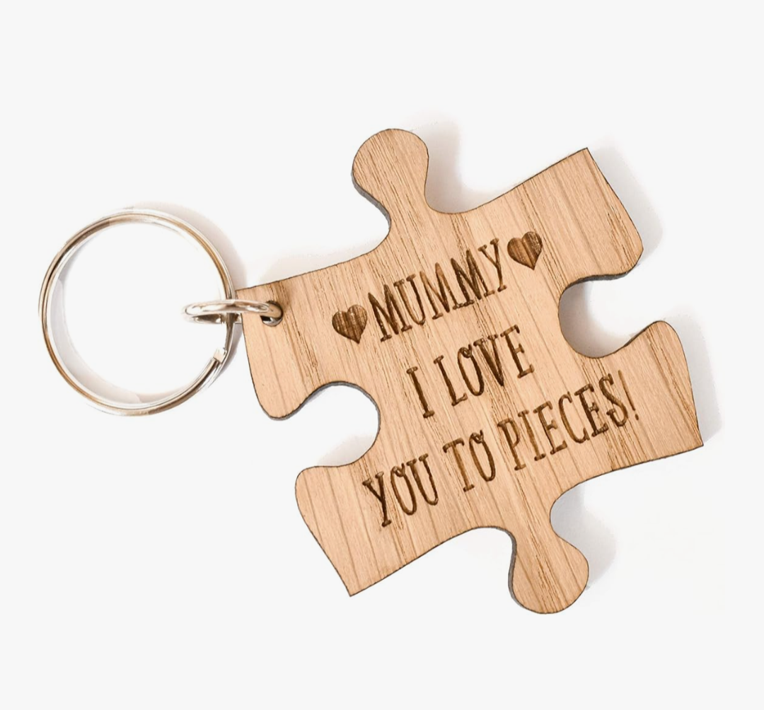 Mummy Puzzle Piece Keyring