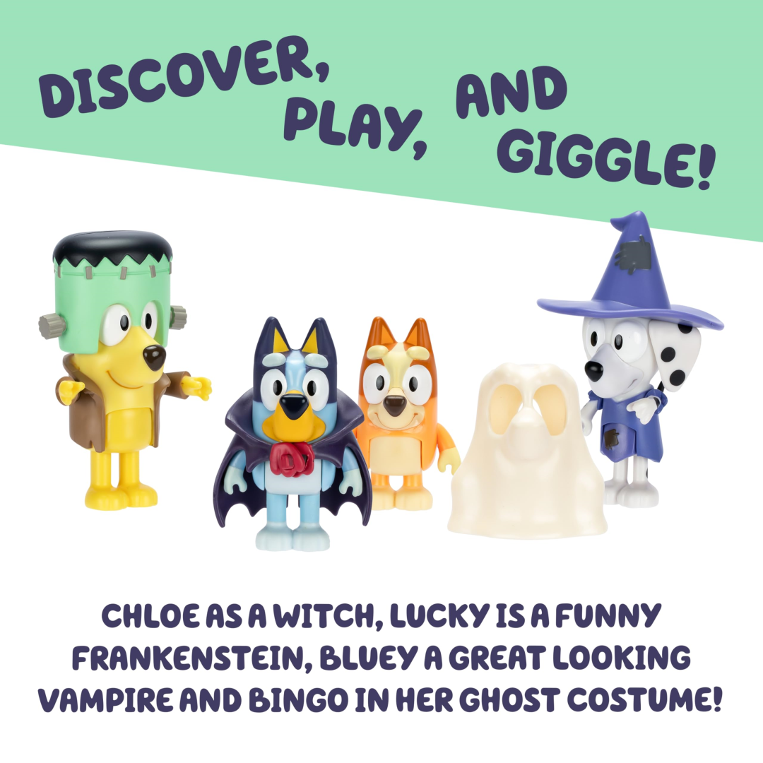 Blue dog Halloween figures