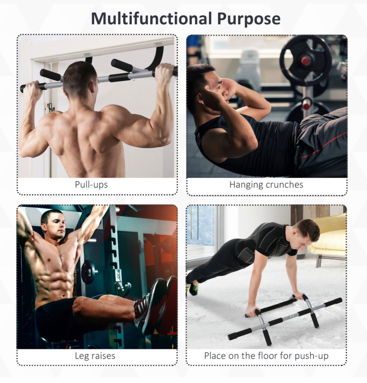 Indoor Fitness Door Horizontal Bar Pull-ups Home Gym Upper Body Workout