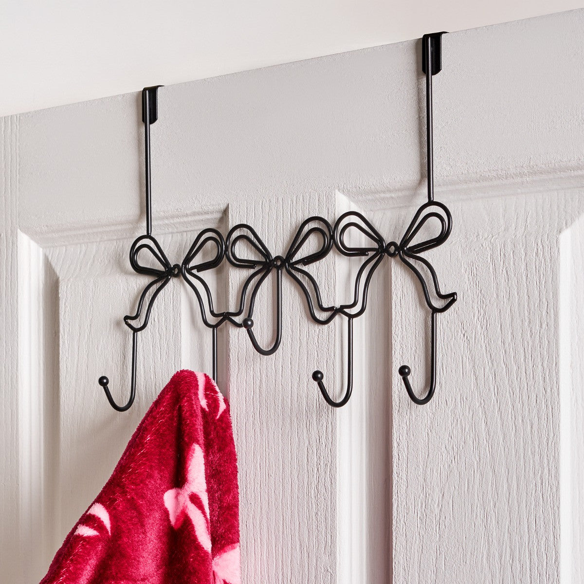 Bow Metal Over Door Hook - Black