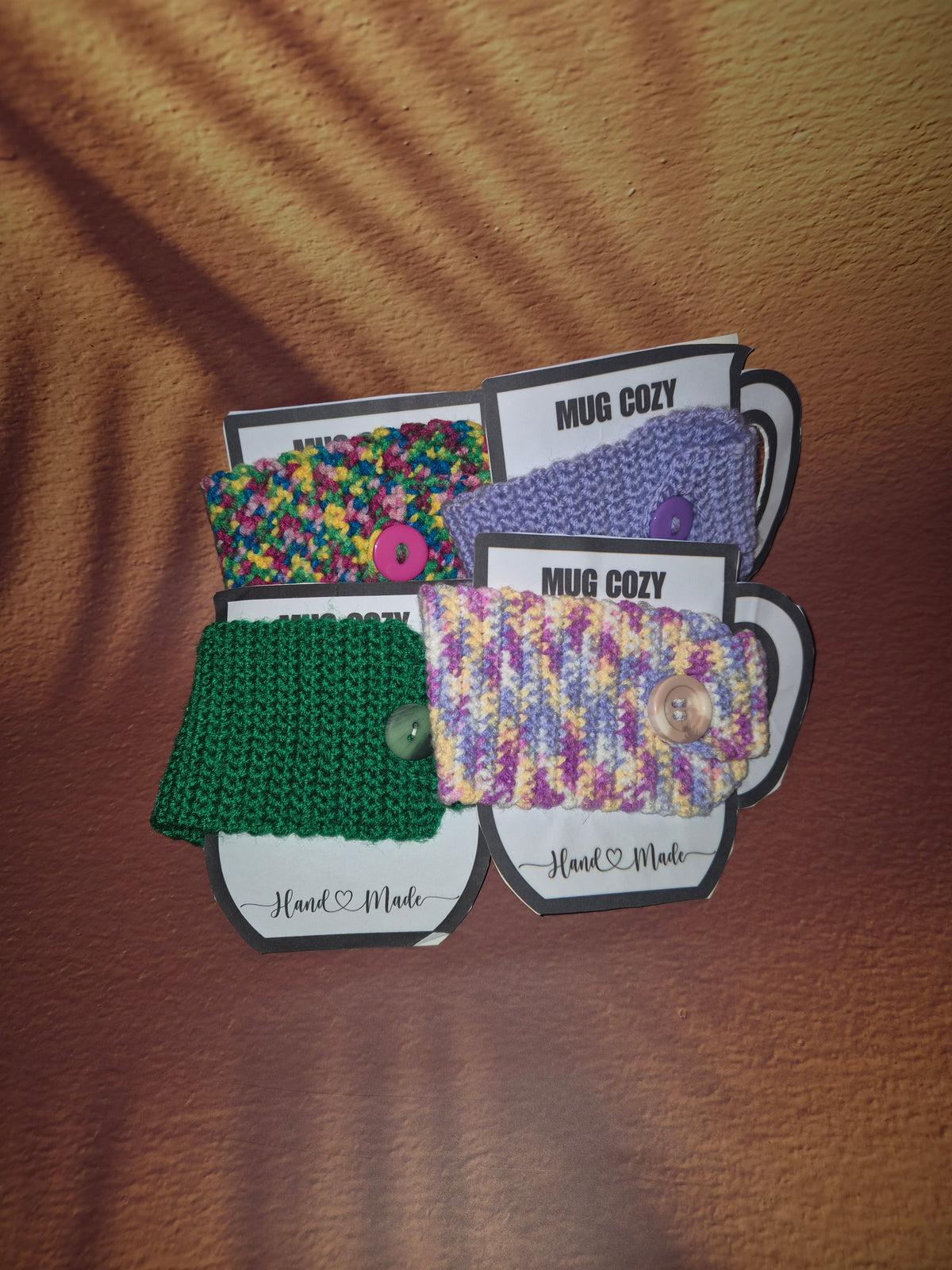Handmade mug cosy