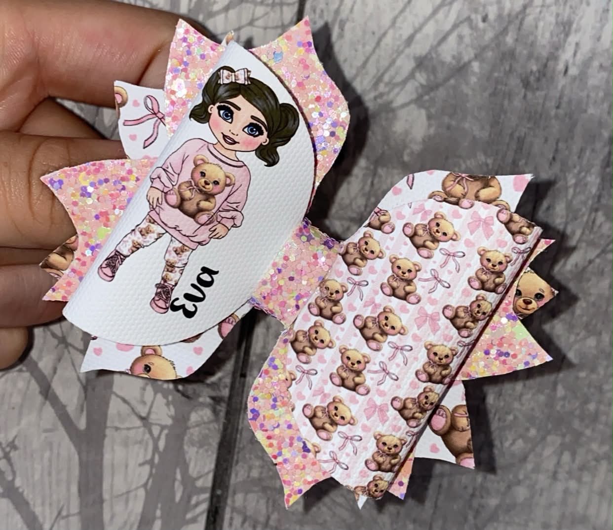 Personalised Teddy Bear Girl Bow