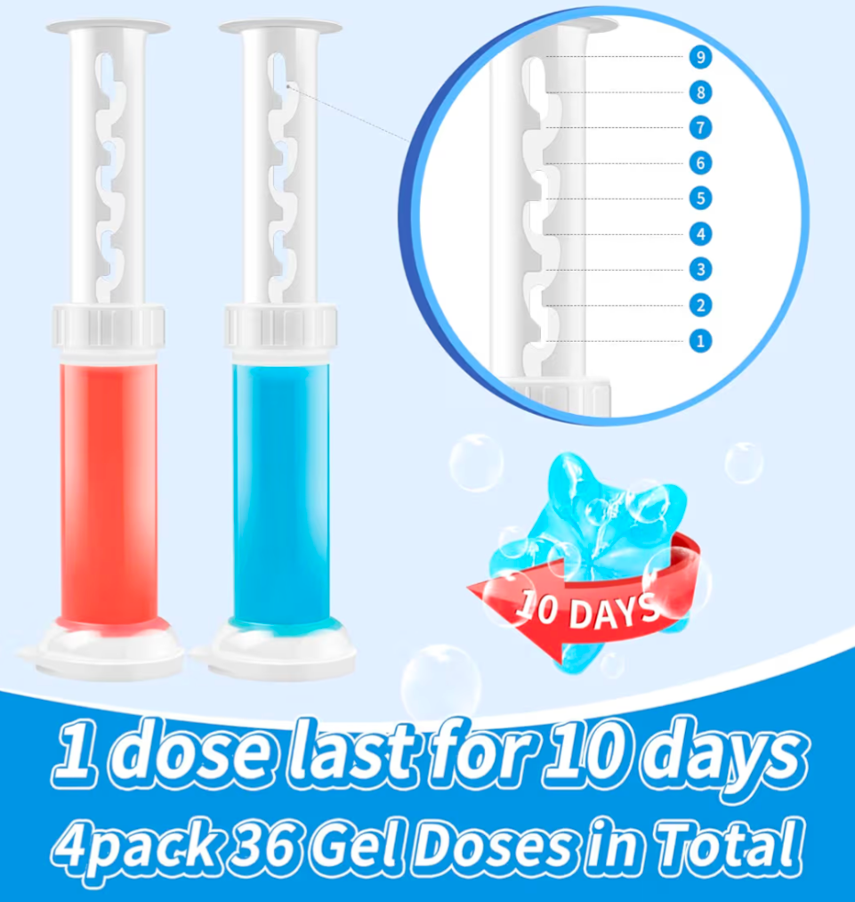 Toilet Cleaner Gel Toilet Stamp Gel Flower and Ocean Fragrance 36 Doses