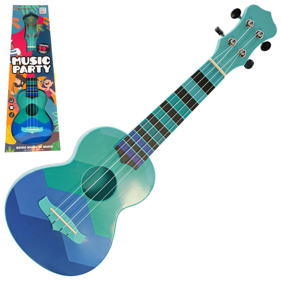 Ukulele 4 Strings Blue Musical Instrument