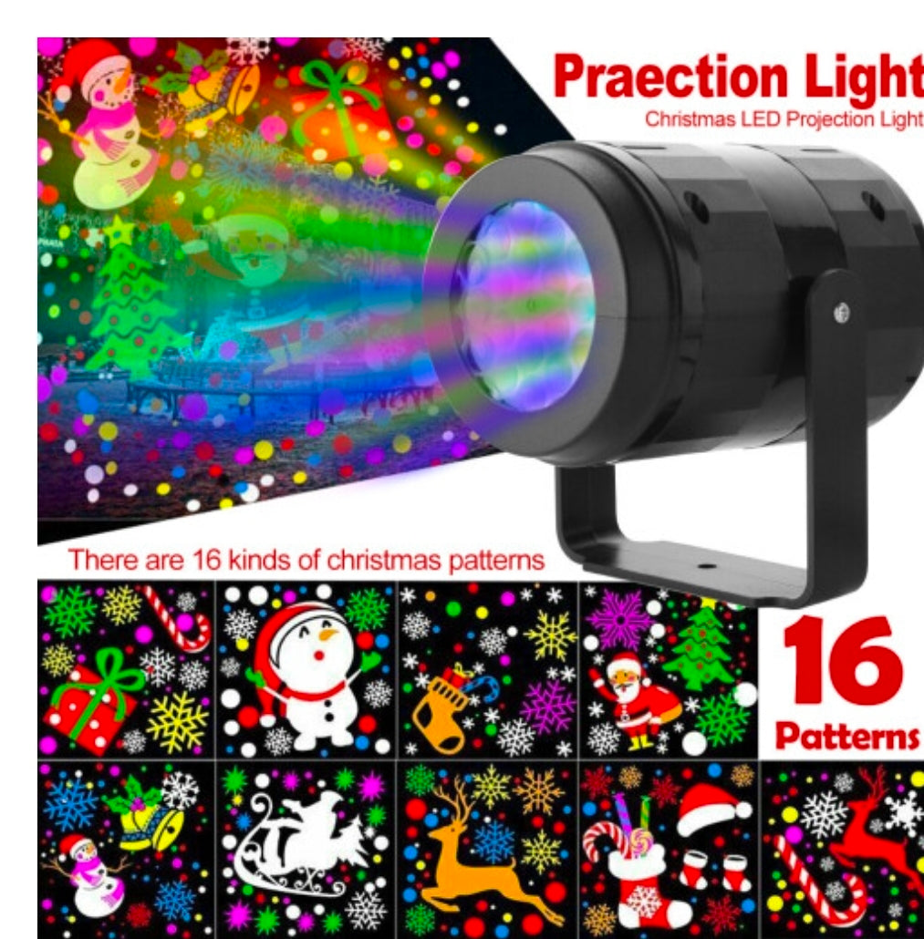 16 Pattern Christmas Projector