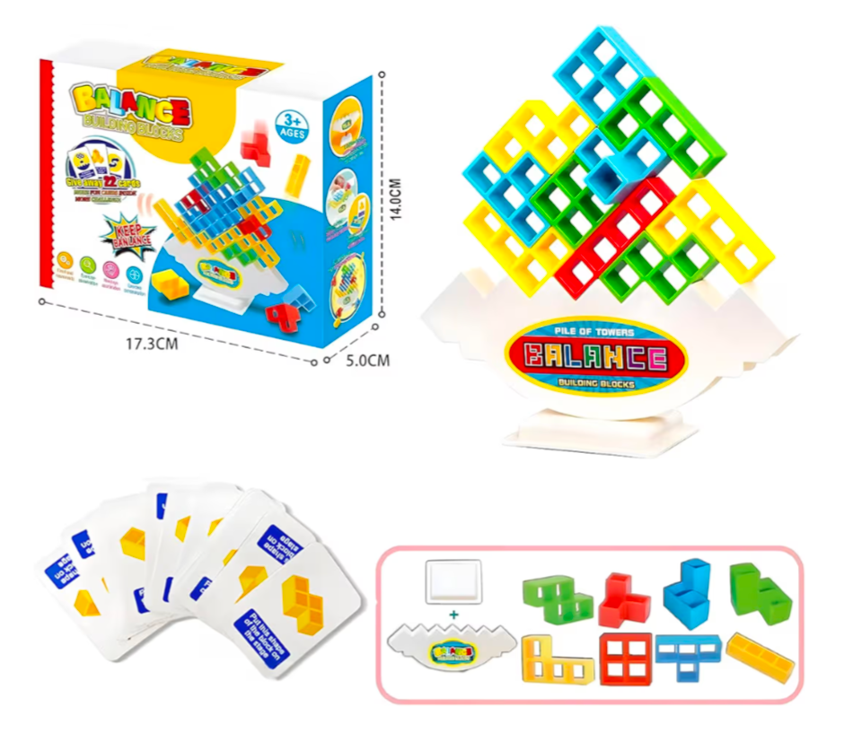 48Pcs Tetra Tower Balance Game