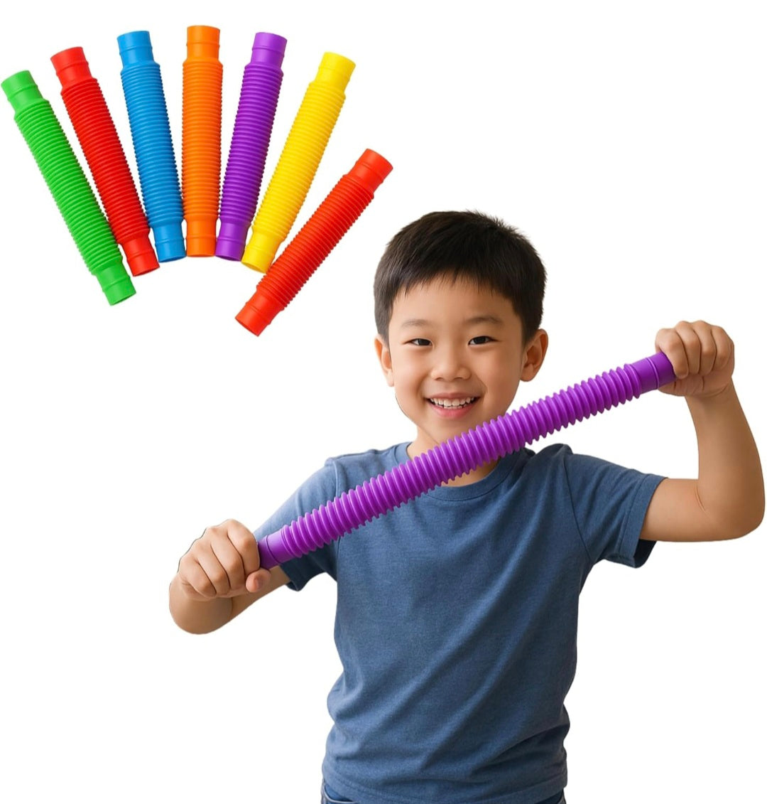 Pop Tubes Sensory Fidget Toys pack of 6