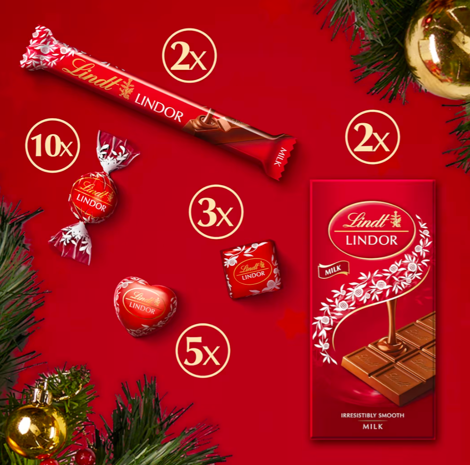 Lindt Lindor Milk Chocolate Christmas Selection Box