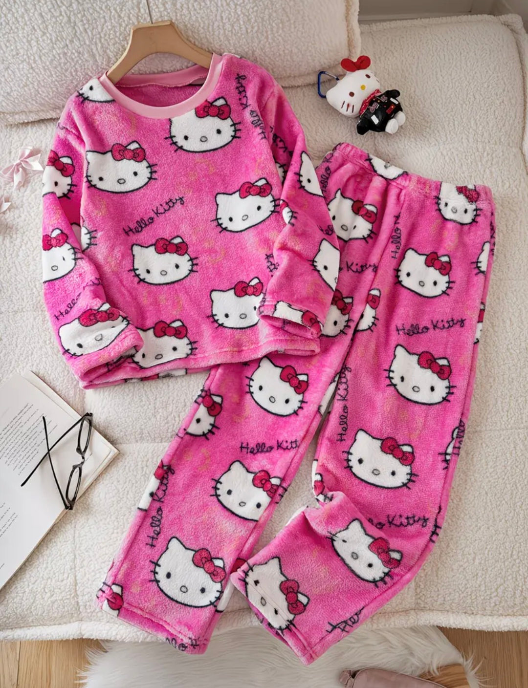 Kitty fleece pyjamas