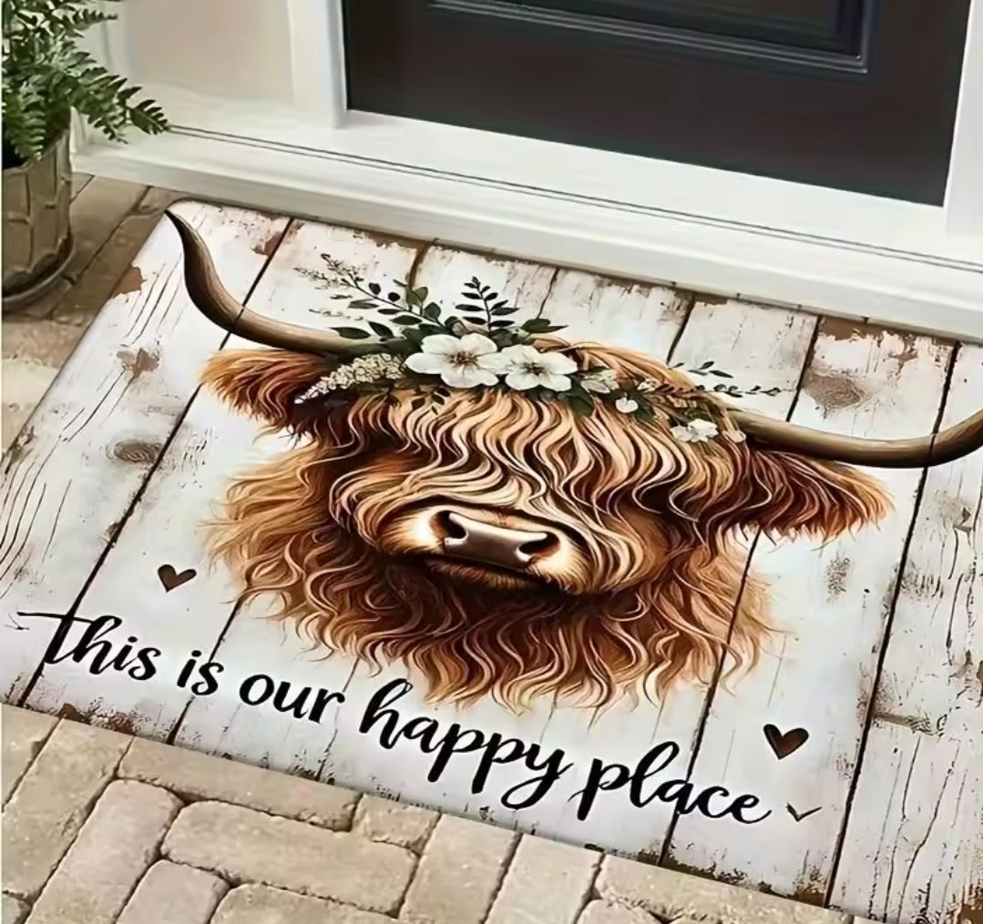 Highland Cow fabric Doormat