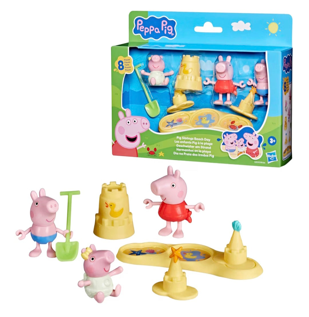 Pig Siblings Beach Day Playset