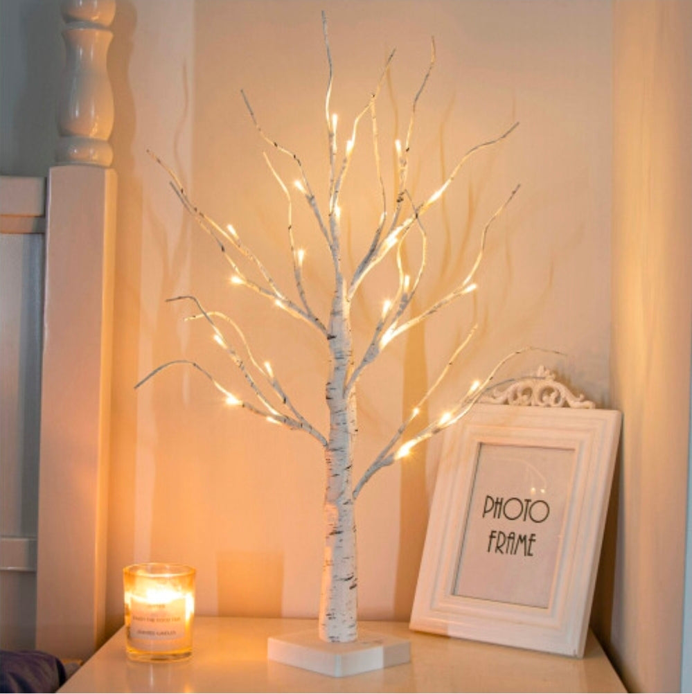 Pre Lit Birch Twig Christmas Tree
