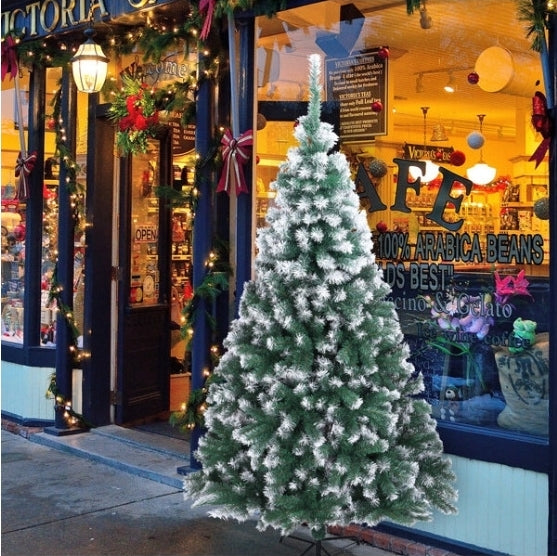 7FT Christmas Tree Natural Snowy White - 870 Branches