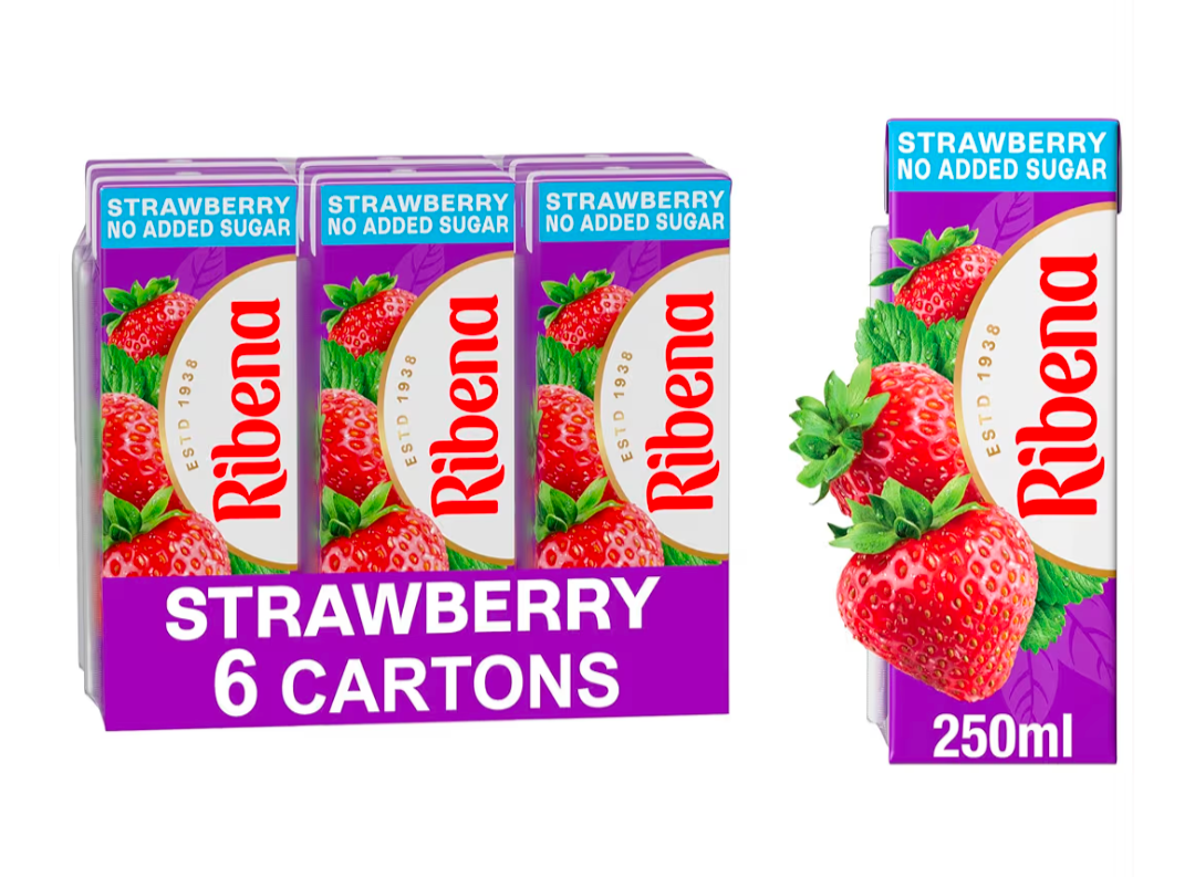 Strawberry Ribena Cartons 6 pack