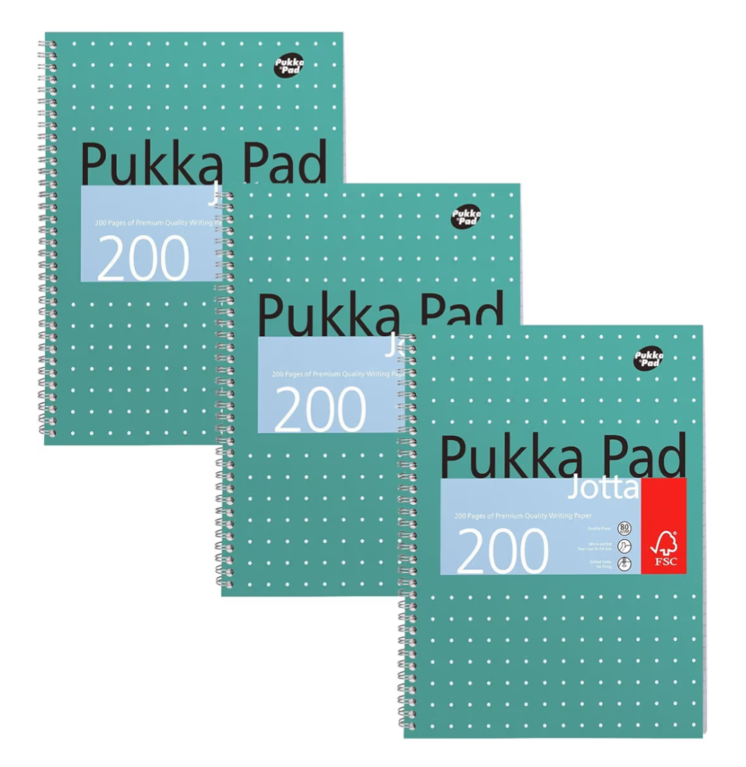 3 Pack A4 Lined Notebook