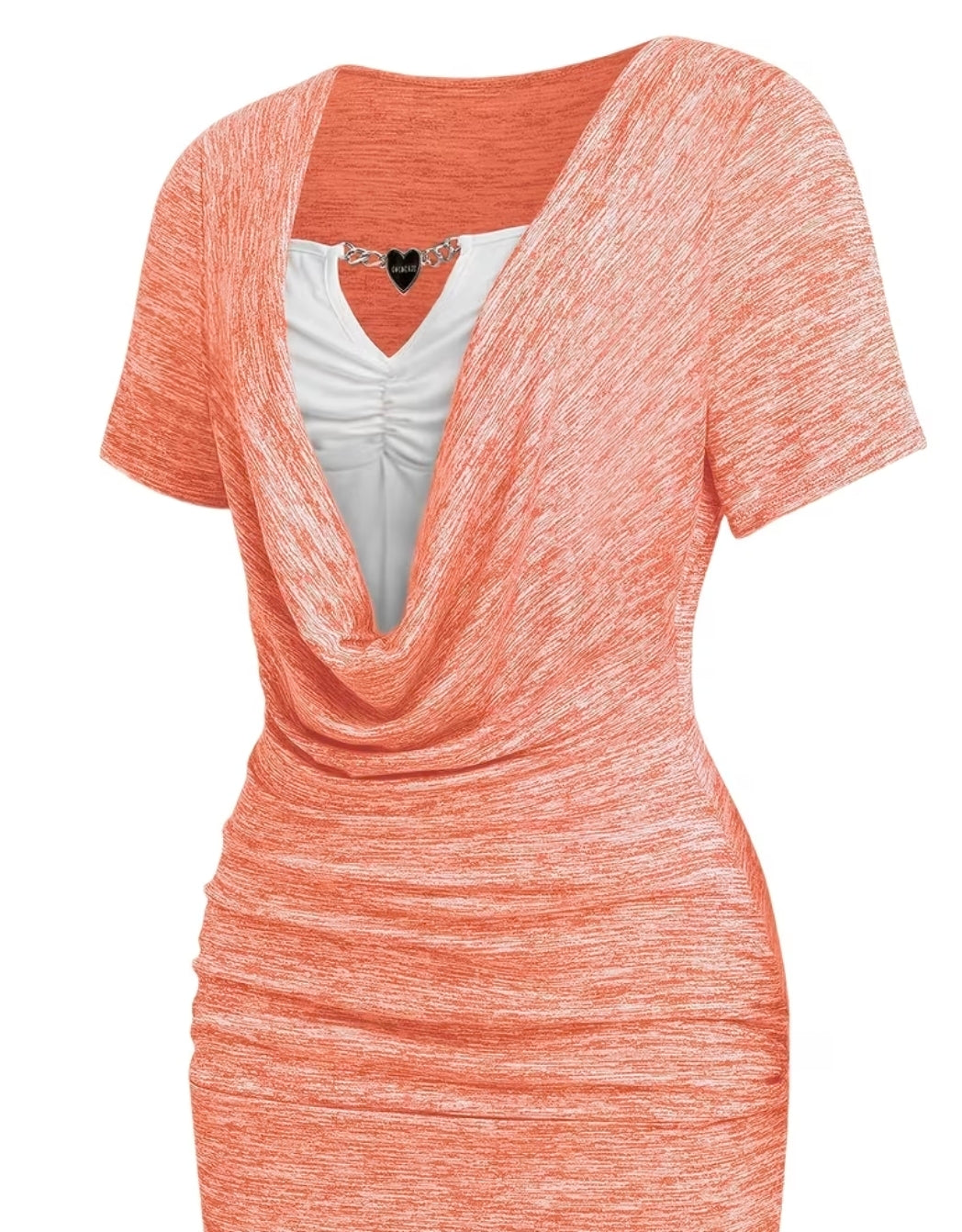 Pleated 2-in-1 Look T-Shirt