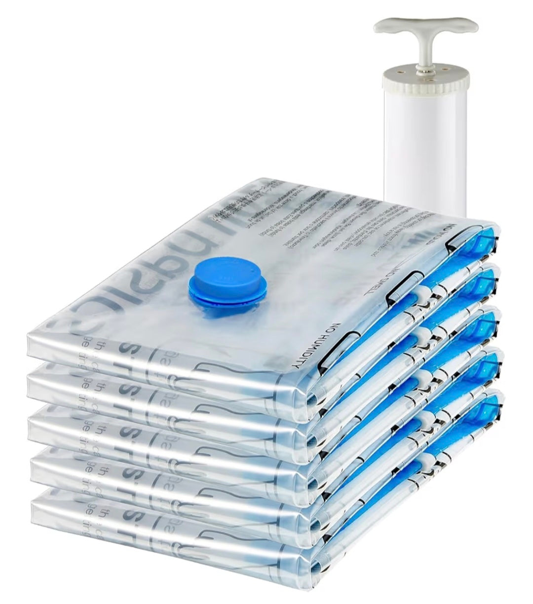 Vacuum Compression Zipper Storage Bags with Hand Pump