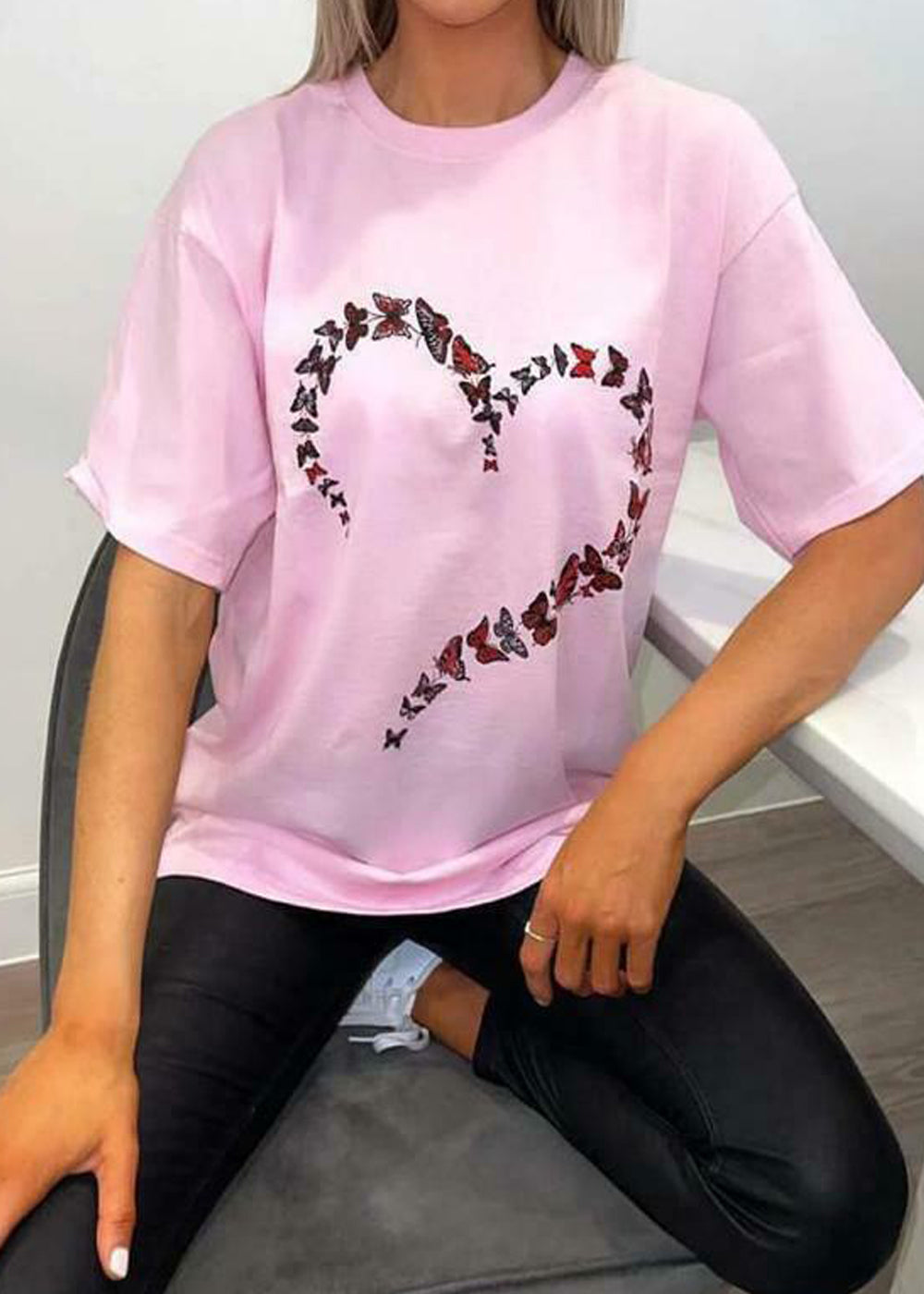 Butterfly Heart Oversized T-Shirt