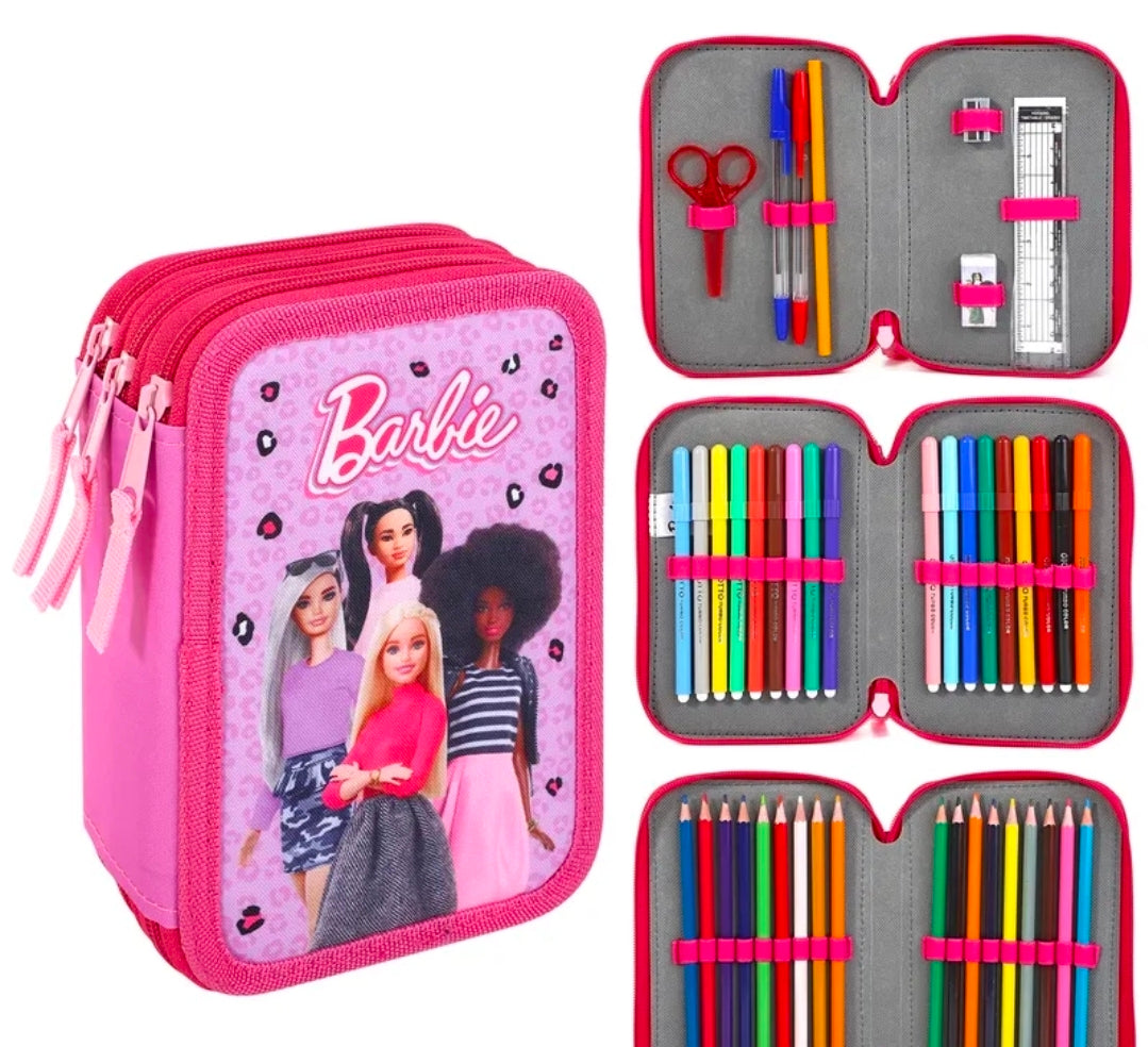 Barbie 3 Layer Pencil Case