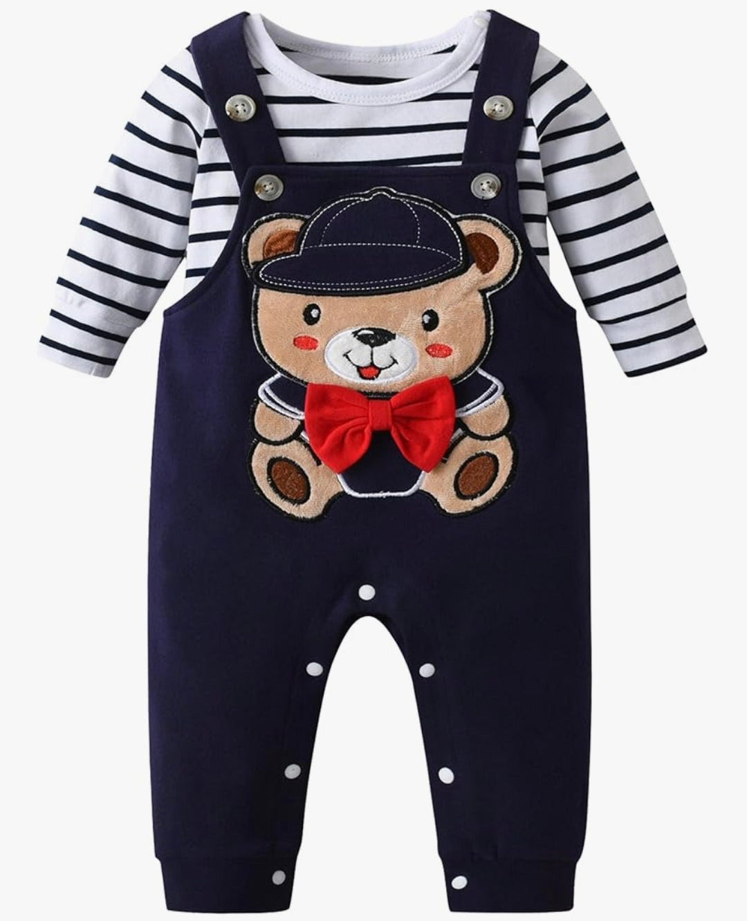 Baby Boy Clothes Striped Tops Animal Print + Pants Outfit Set