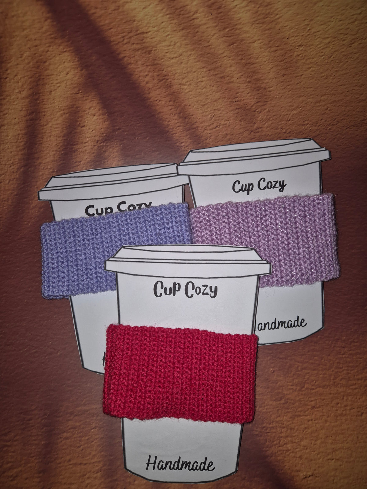 Handmade cup cosy