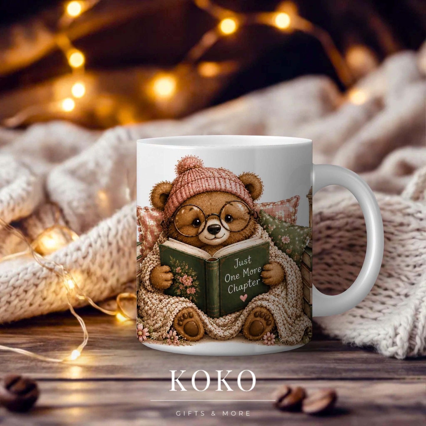 Bear Hat Book Mug
