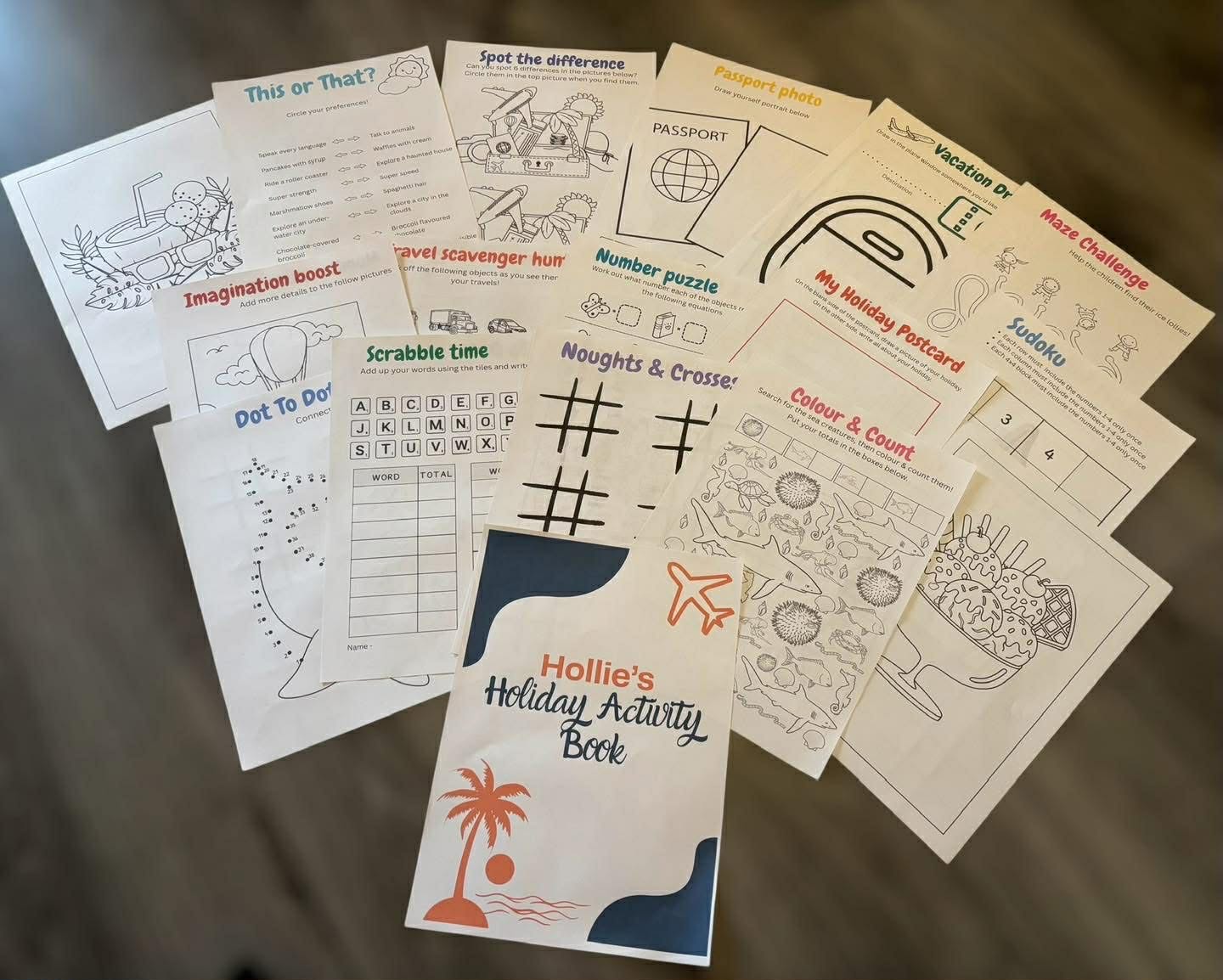 A4 Aeroplane Activity Books