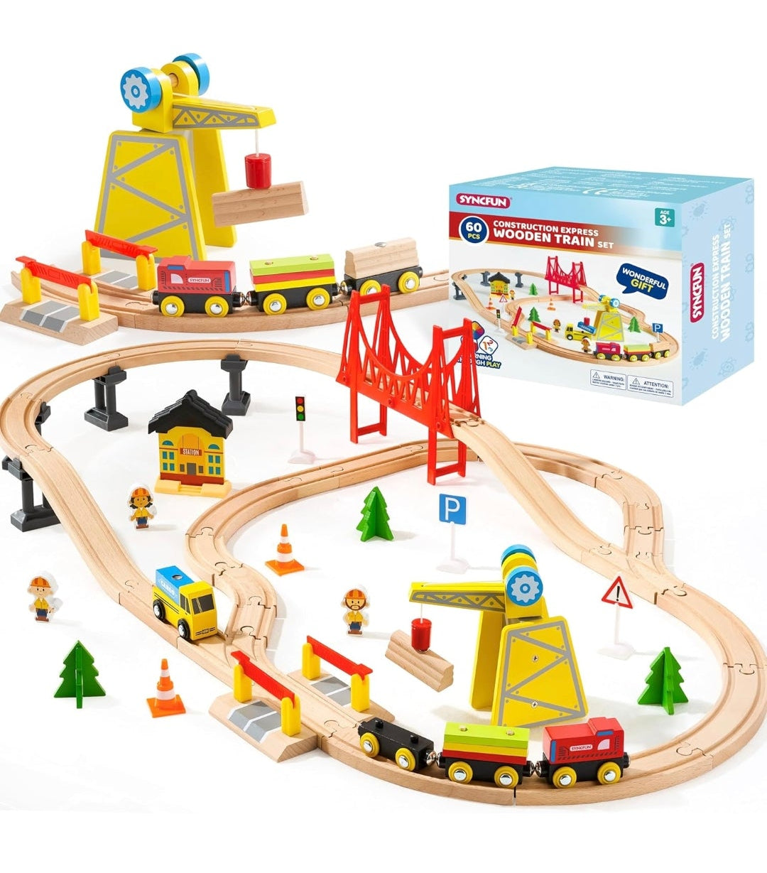 Wooden train set