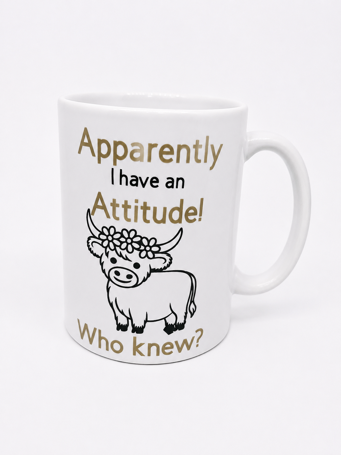 Highland Cow Attitude Mug