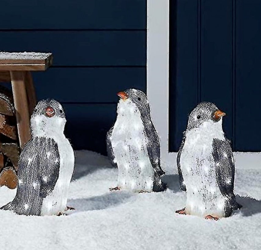 3pc Light Up Penguin Set