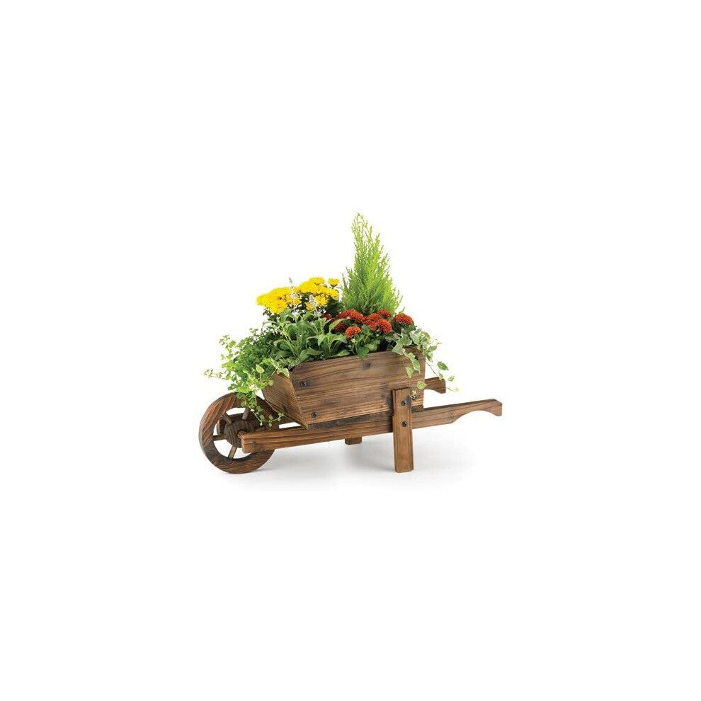 Wooden Wheel Barrow Planter