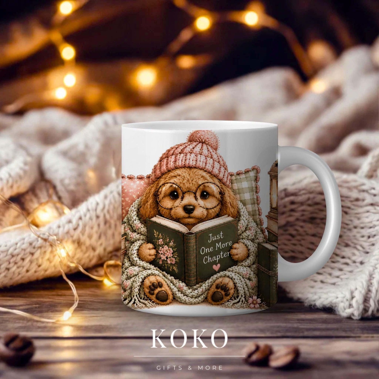 Dog Hat Book Mug