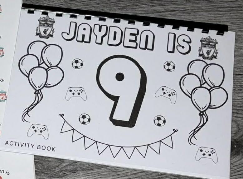 A5 Personalised Birthday Activity Book
