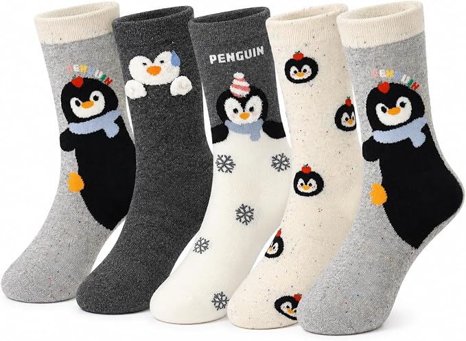 5 Pack Penguin Socks