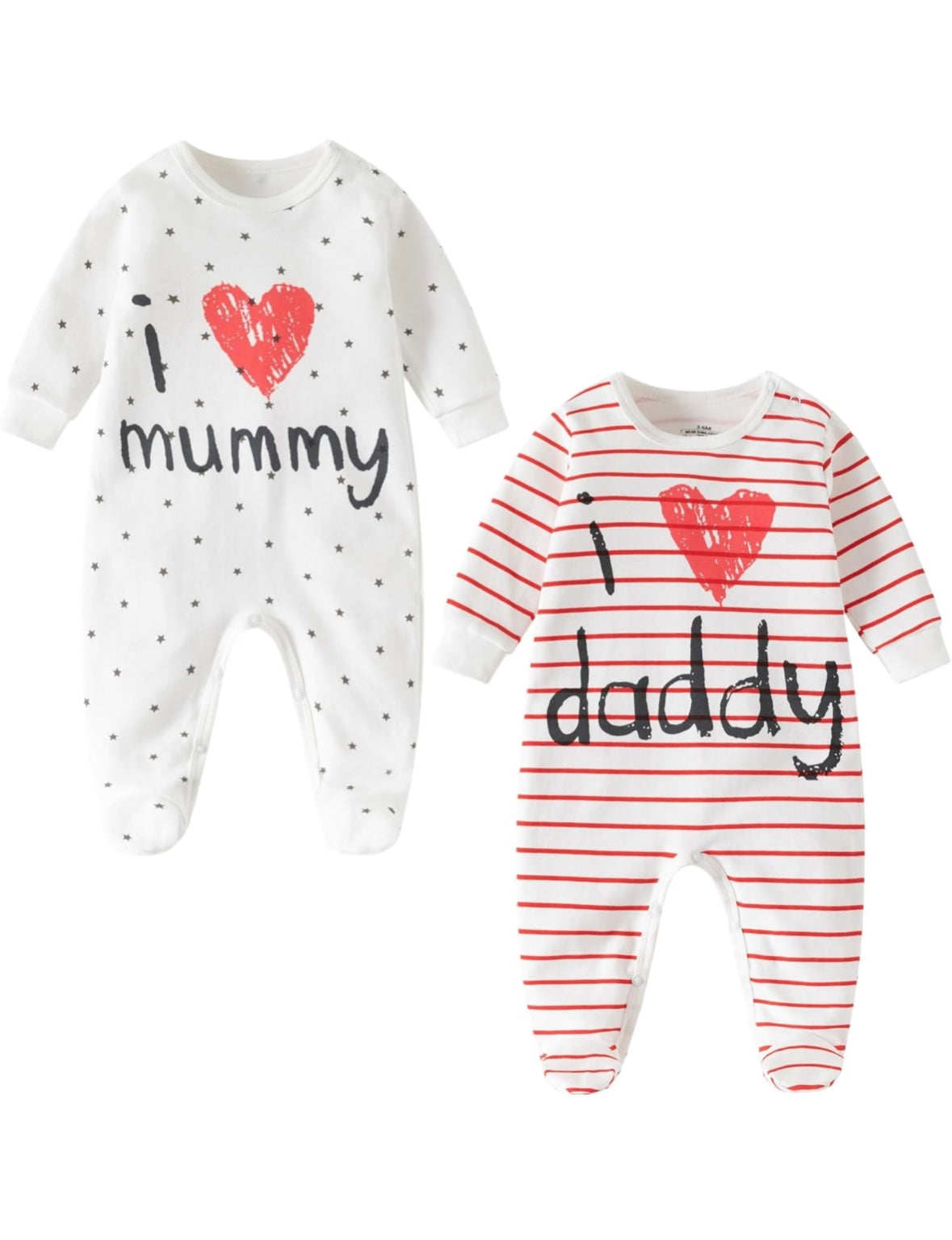 Unisex Baby Sleepsuits 2 Pack