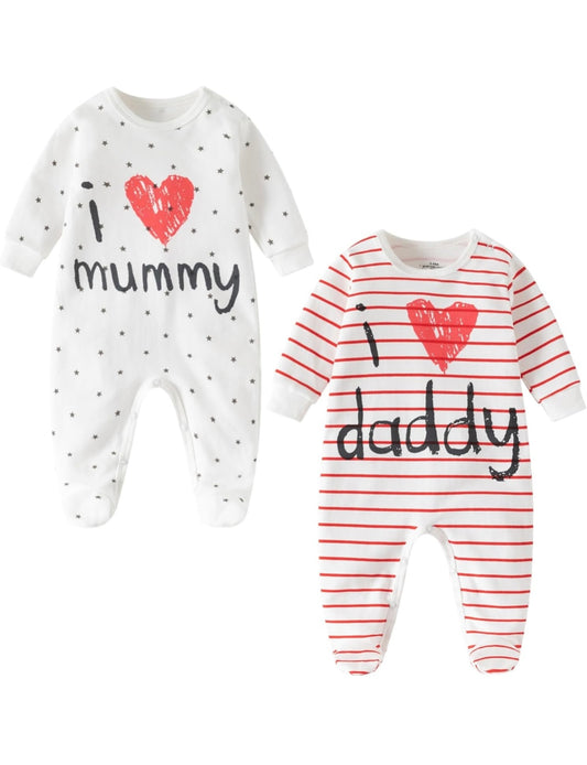 Unisex Baby Sleepsuits 2 Pack