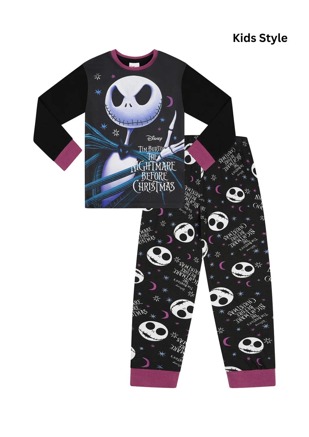 The Nightmare Before Christmas Tim Burton Family Matching Long Pyjamas - Adult