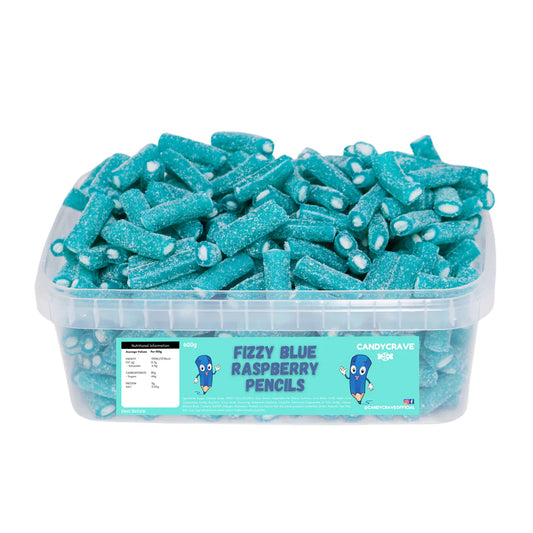 Fizzy Blue Raspberry Pencils Tub