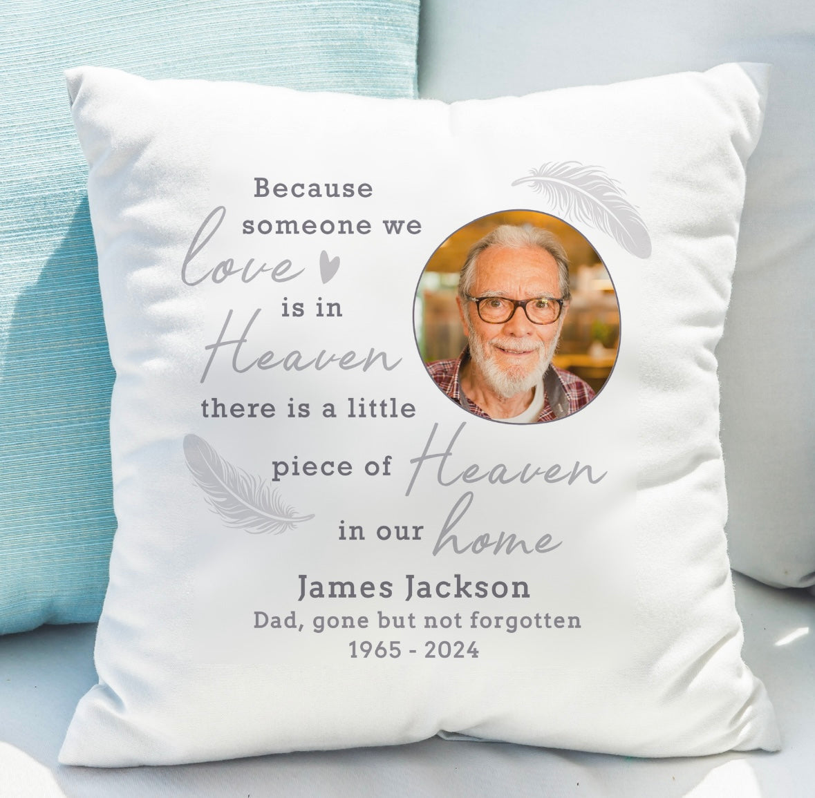 Personalised Memorial Photo Upload Cushion