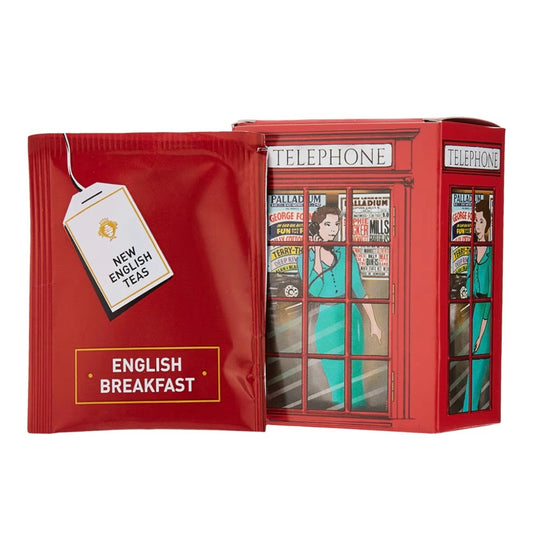 English Telephone Box English Breakfast Tea 6 Teabag Carton