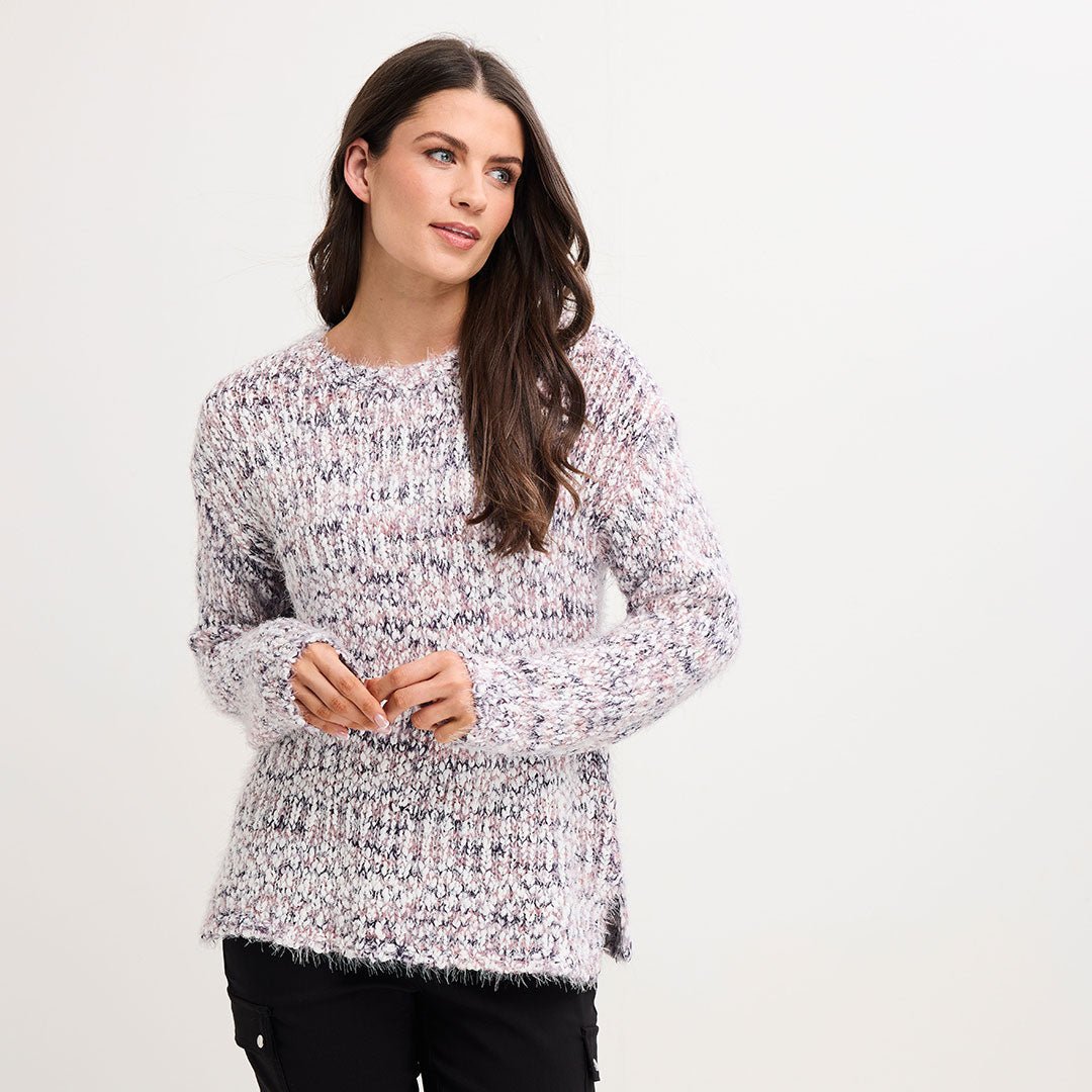 Ladies fluffy yarn jumper