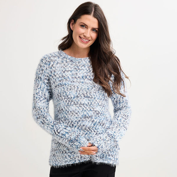Ladies fluffy yarn jumper